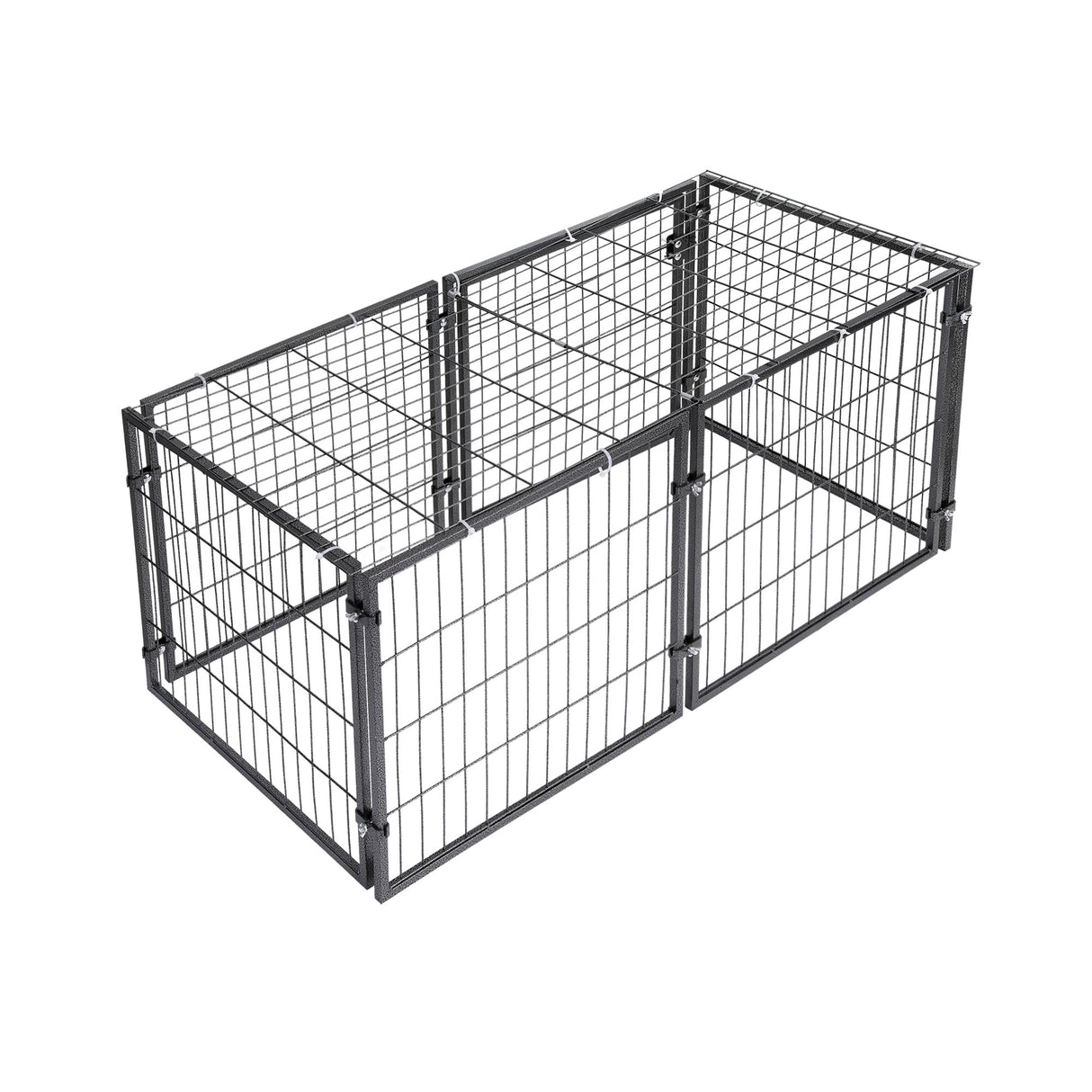 i.Pet Large Dog Crate Cage Playpen 129cm Puppy Pen Pet Enclosure Black