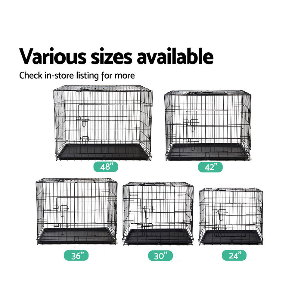 i.Pet 42 Dog Cage Crate Large Kennel 3 Doors