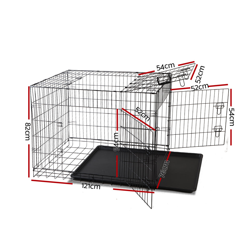 i.Pet 48 Dog Cage Crate Large Kennel 3 Doors