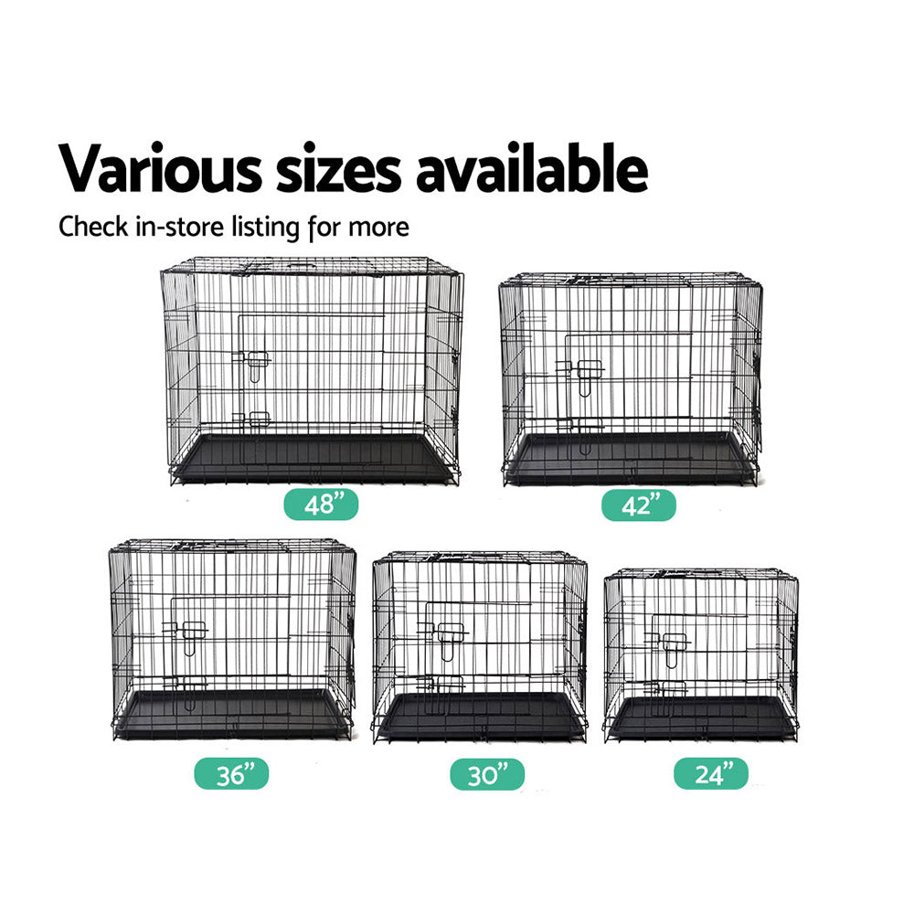 i.Pet 48 Dog Cage Crate Large Kennel 3 Doors
