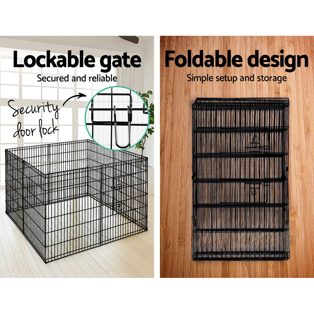 i.Pet 2x36 8 Panel Dog Playpen Pet Fence Exercise Cage Enclosure Play Pen