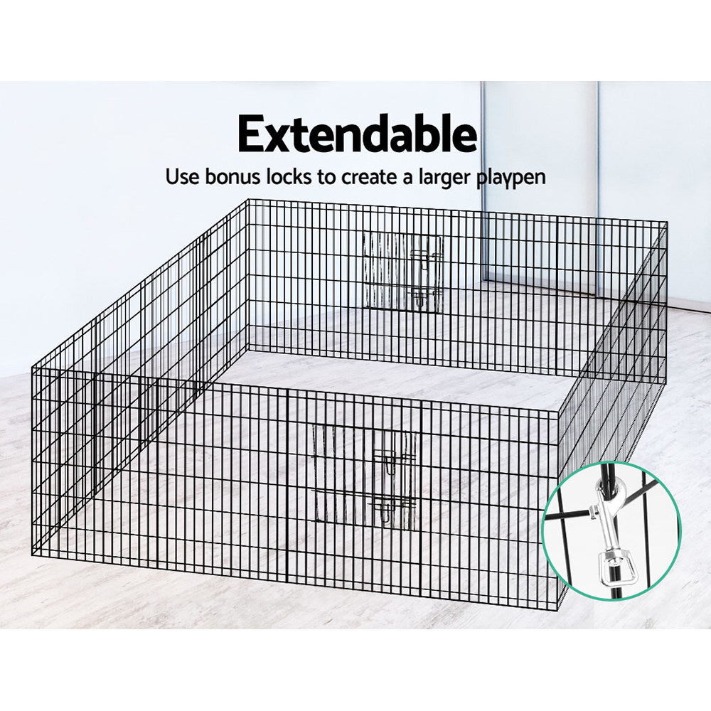 i.Pet 2x36 8 Panel Dog Playpen Pet Fence Exercise Cage Enclosure Play Pen