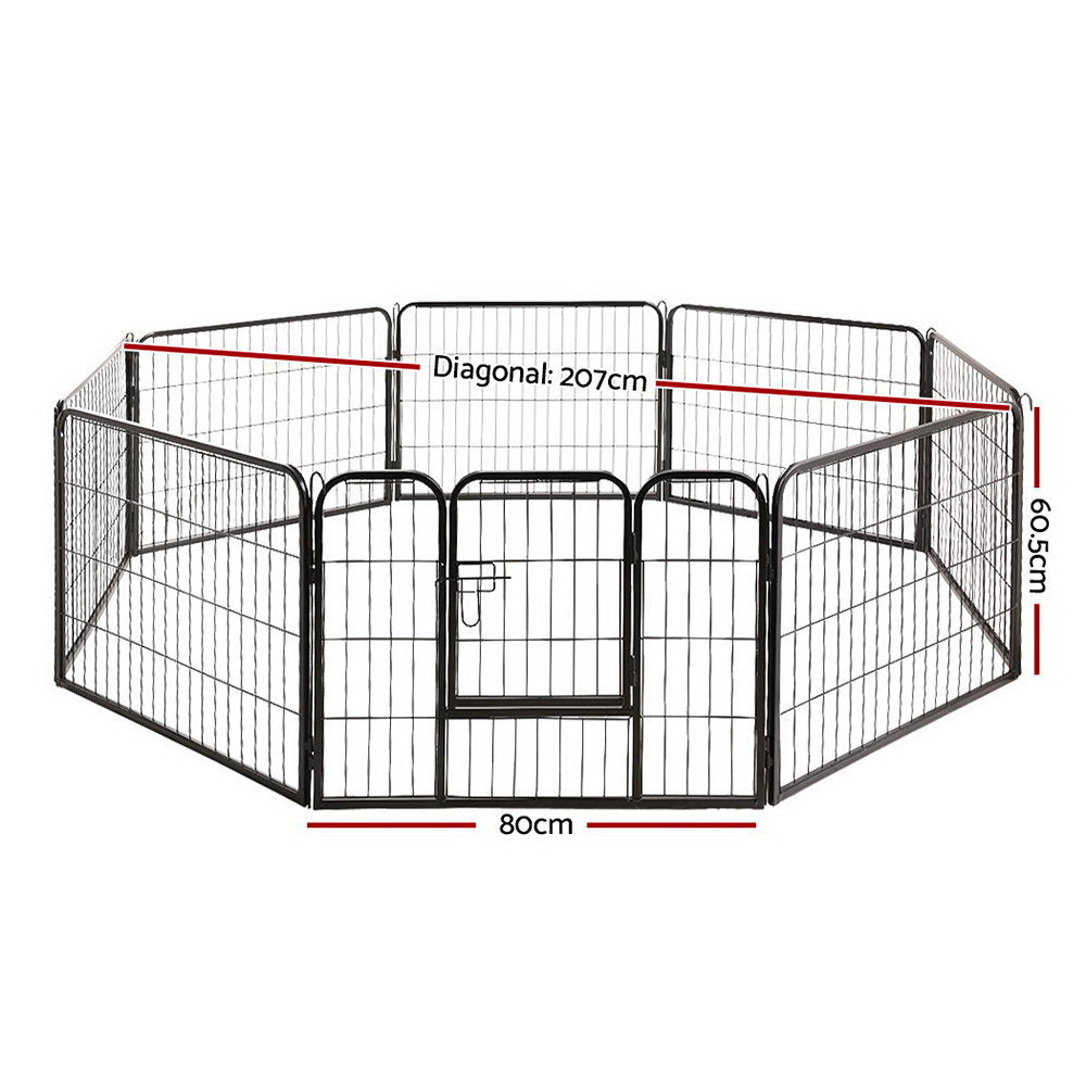 i.Pet 24 8 Panel Dog Playpen Pet Exercise Cage Enclosure Fence Play Pen