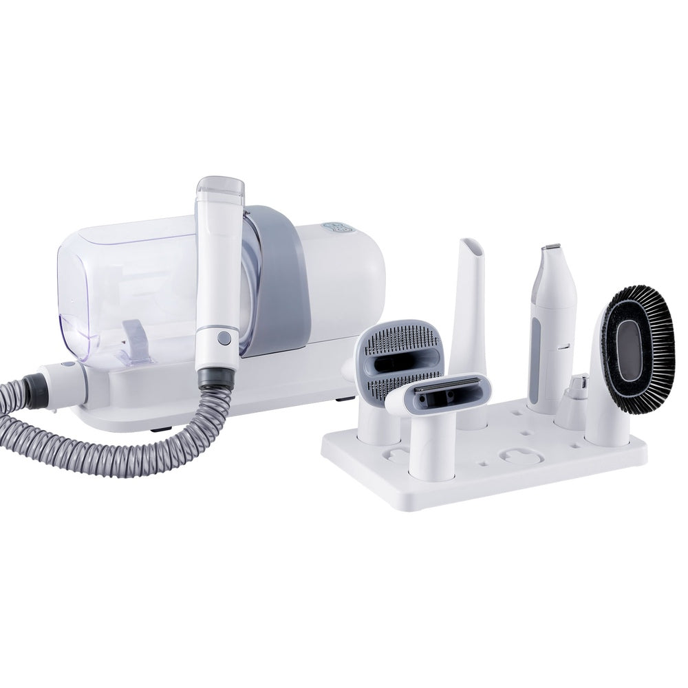 i.Pet 7-in-1 Vacuum Pet Grooming Tool with Hair Dryer, Clipper, and Brushes