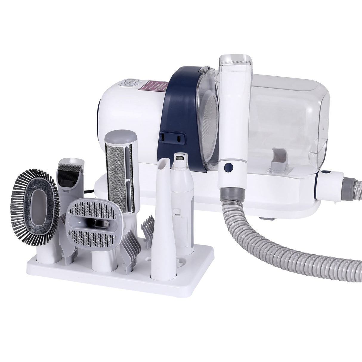 i.Pet 7-in-1 Vacuum Pet Grooming Tool with Hair Dryer, Clipper, and Brushes