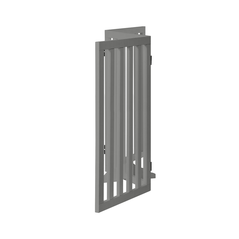 Alopet Wooden Pet Gate Dog Fence 3 Panels 80cm Grey