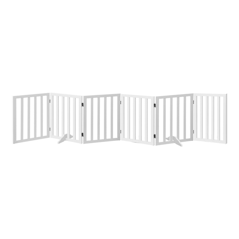 Alopet Wooden Pet Gate Dog Fence 6 Panels