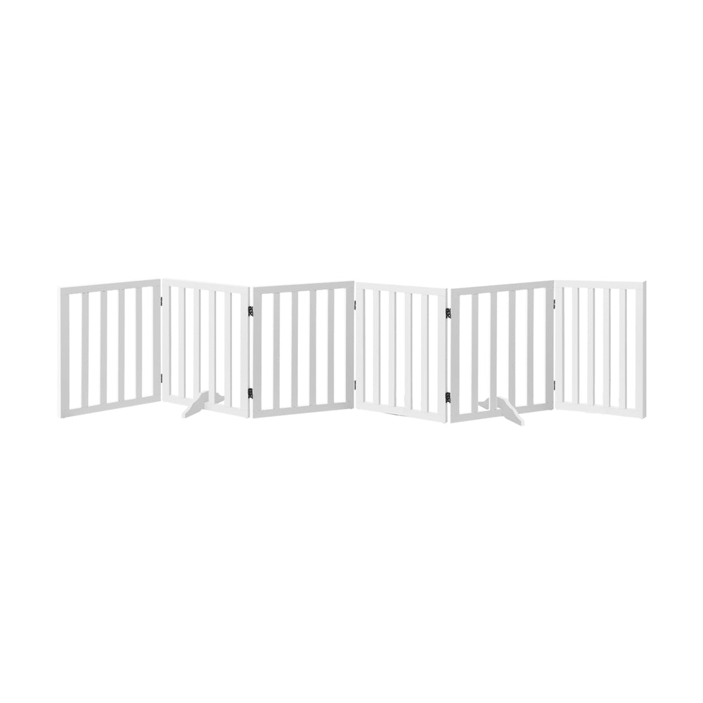 Alopet Wooden Pet Gate Dog Fence 6 Panels