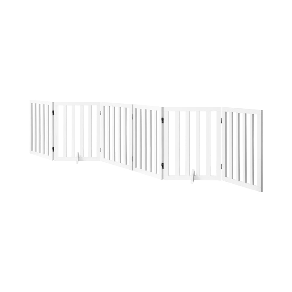 Alopet Wooden Pet Gate Dog Fence 6 Panels
