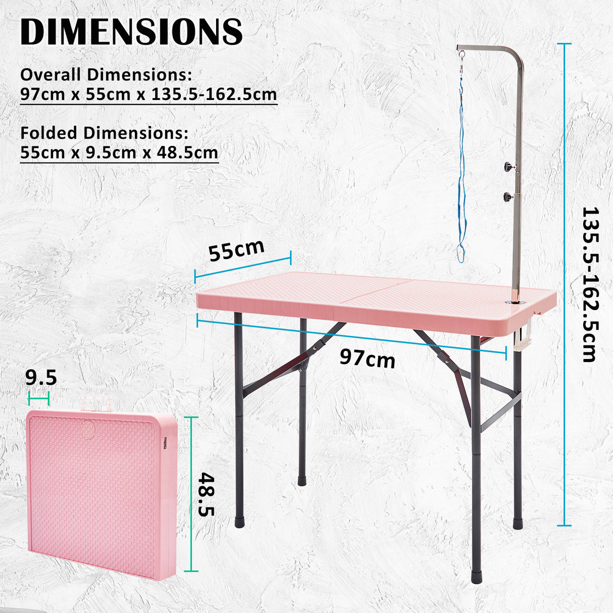 97cm Pet Grooming Table - PINK