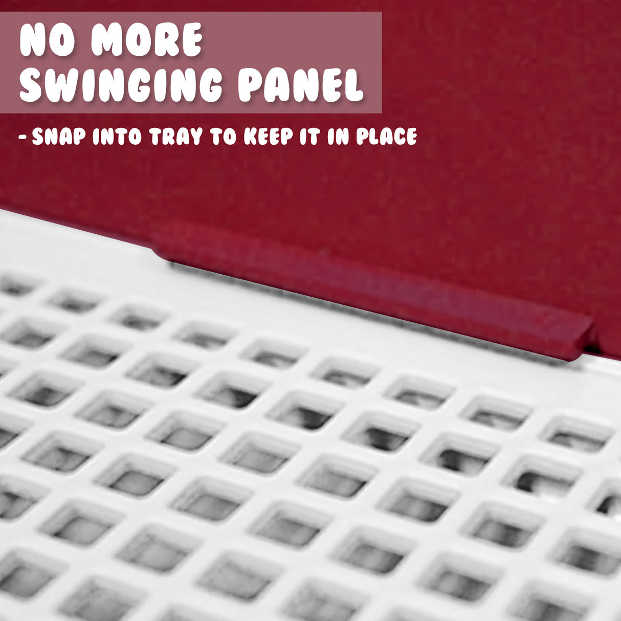 Pet Potty Tray Raised Walls T1 - RED WINE