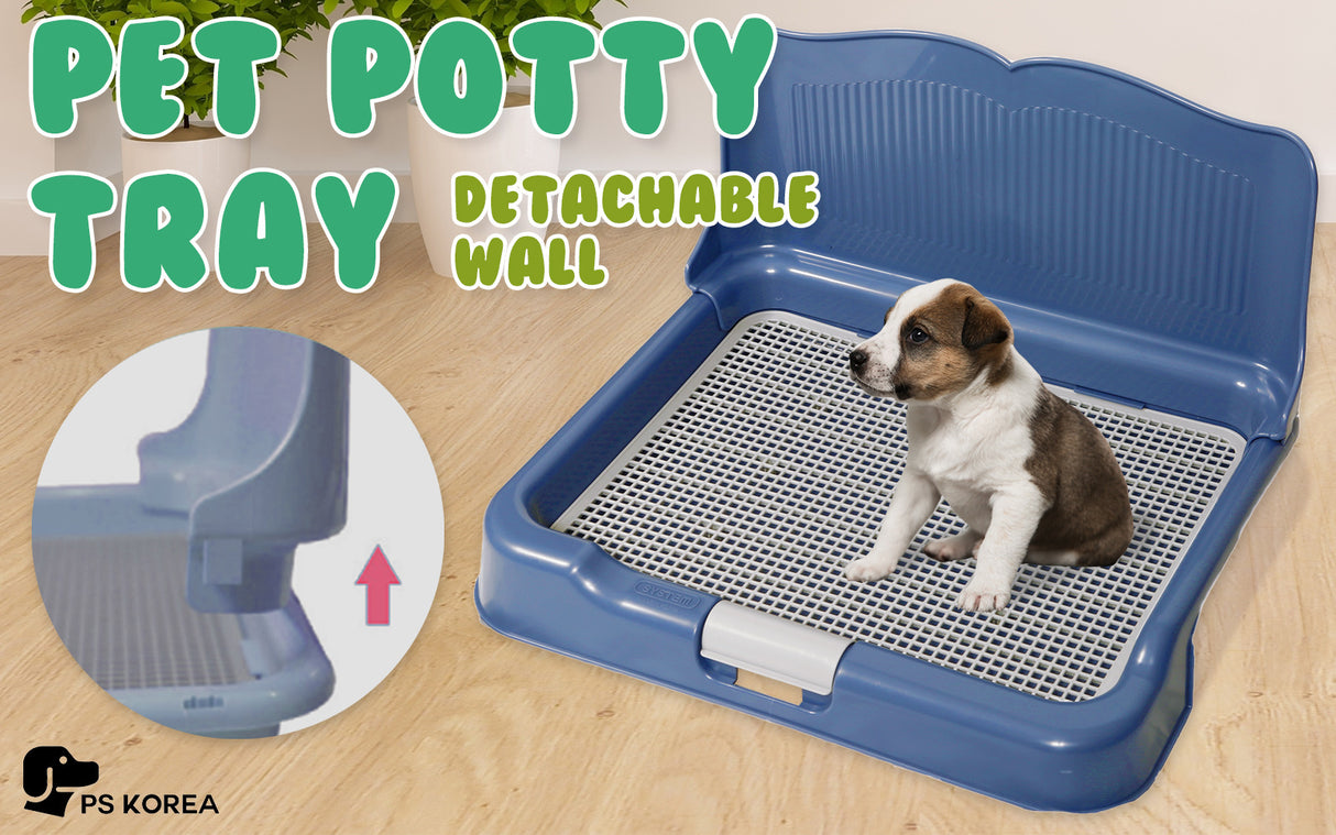 Pet Potty Tray Detachable Wall T2 - BLUE