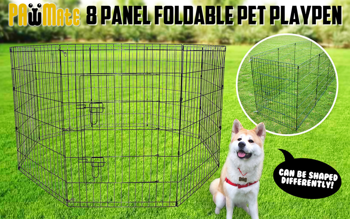 30in 8 Panel Foldable Pet Playpen