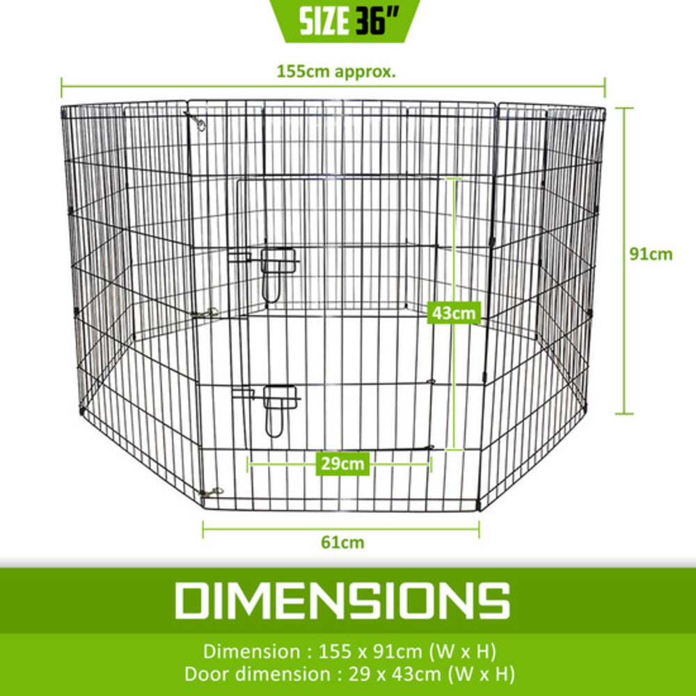 36in 8 Panel Foldable Pet Playpen