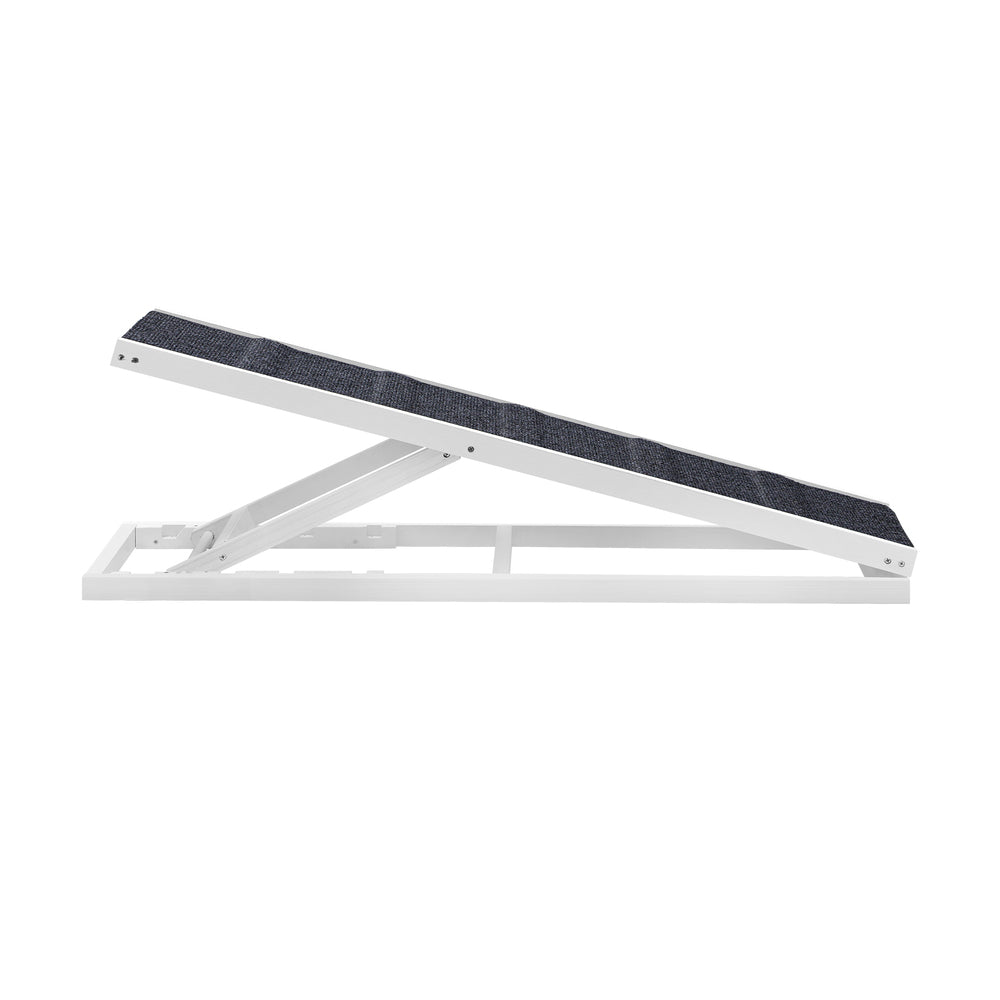 Alopet Dog Pet Ramp Adjustable Height Foldable 100cm White
