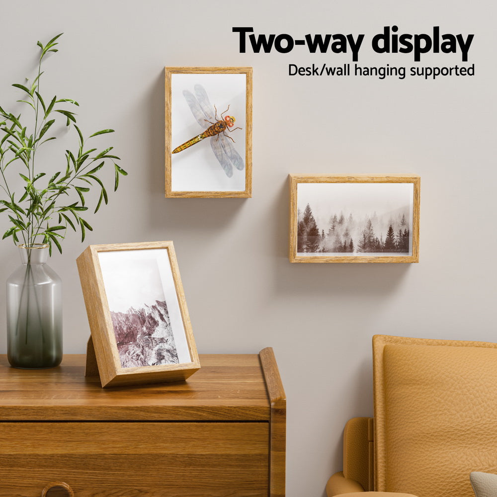 Artiss 3-Piece 3D Photo Frame Set for 7.5x12.5 cm Prints