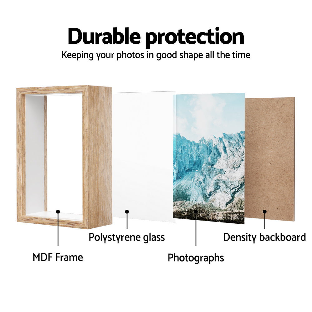 Artiss 3-Piece 3D Photo Frame Set for 7.5x12.5 cm Prints