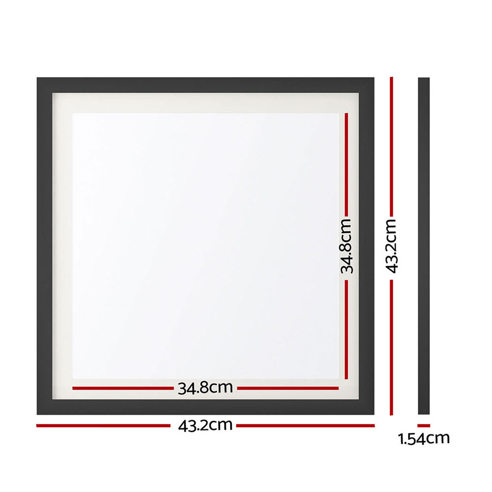 Artiss Black Square Photo Frame Set - 2 Pieces for 16x16 Prints