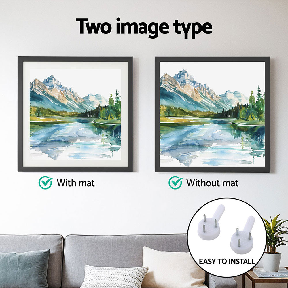 Artiss Black Square Photo Frame Set - 2 Pieces for 16x16 Prints