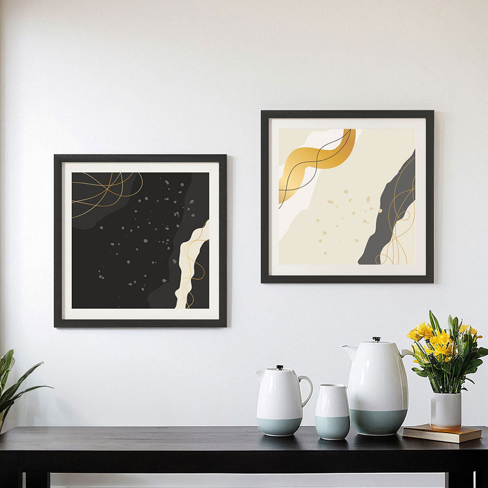 Artiss Black Square Photo Frame Set - 2 Pieces for 16x16 Prints