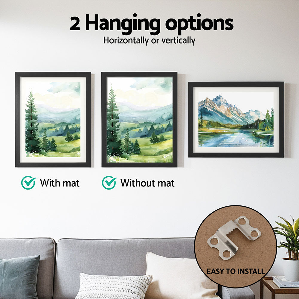 Artiss Black 3-Piece Photo Frame Set for 10x14 Prints