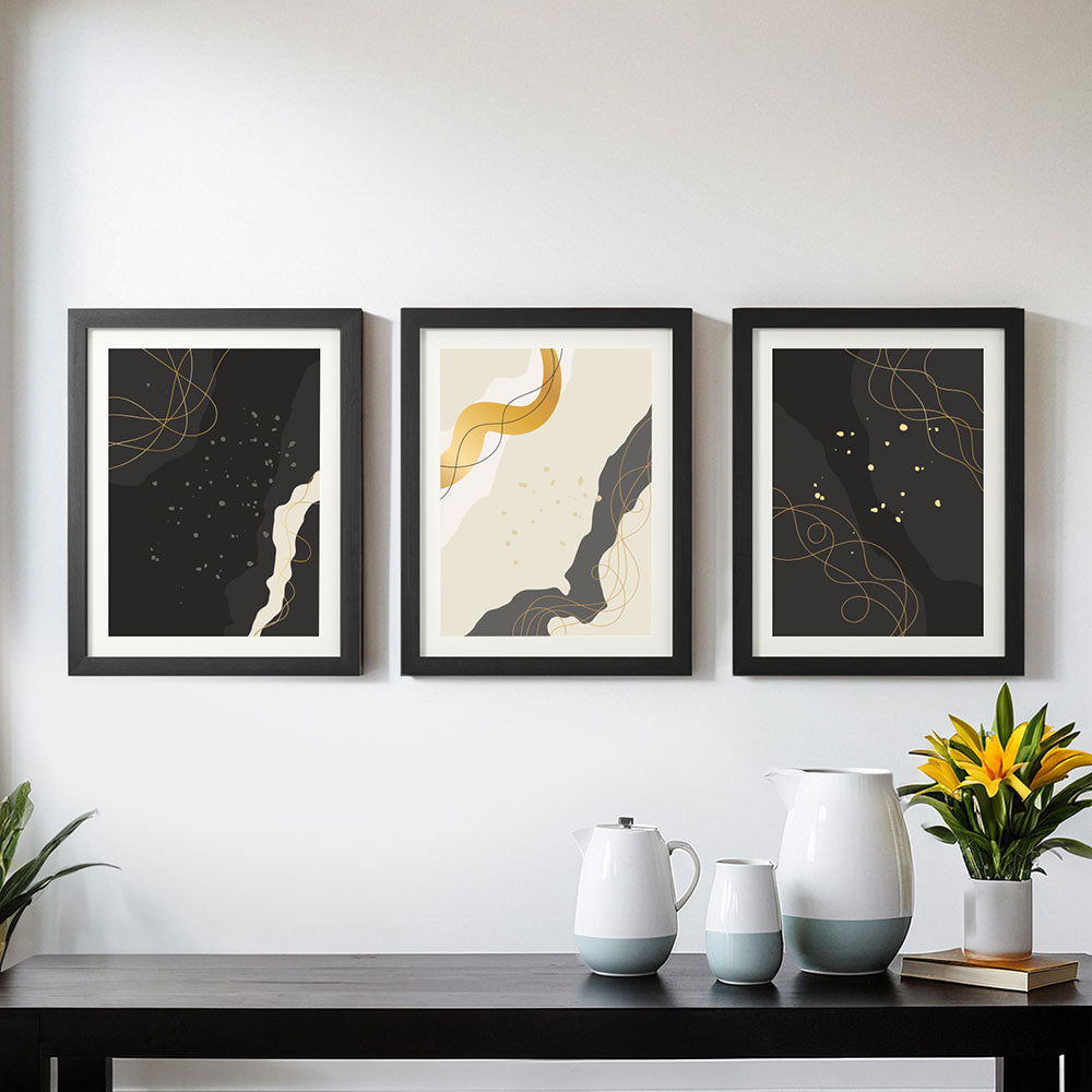 Artiss Black 3-Piece Photo Frame Set for 10x14 Prints