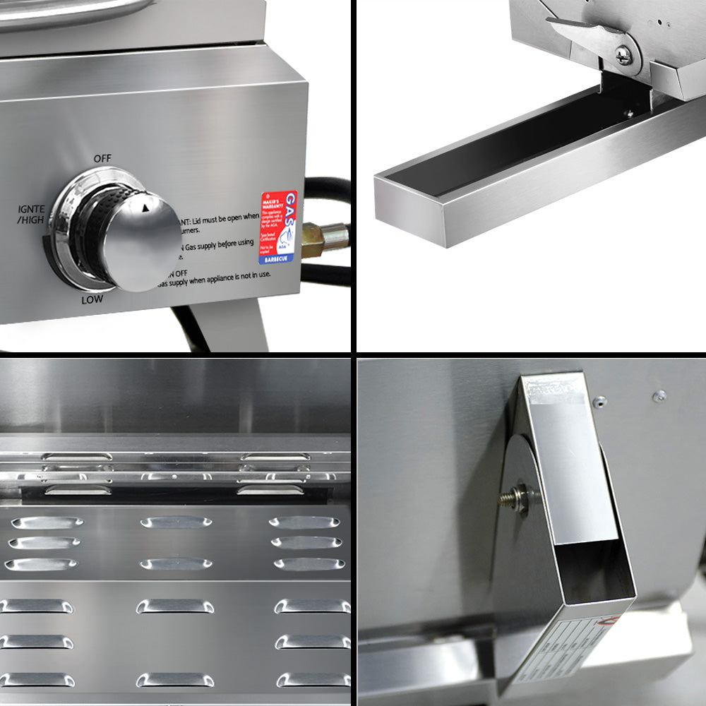 Grillz Portable Gas BBQ Grill 2 Burners