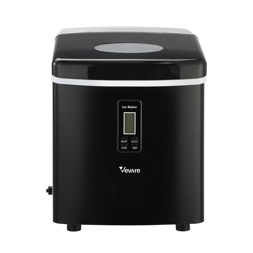 Vevare 3L Portable Ice Maker with Ice Cube Scoop 15kg Black