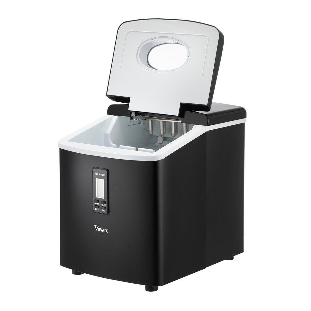 Vevare 3L Portable Ice Maker with Ice Cube Scoop 15kg Black