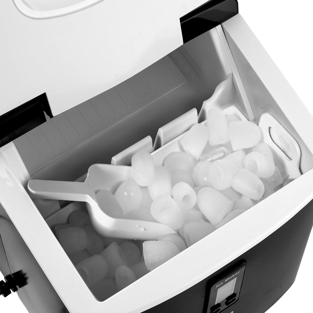 Vevare 3L Portable Ice Maker with Ice Cube Scoop 15kg Black