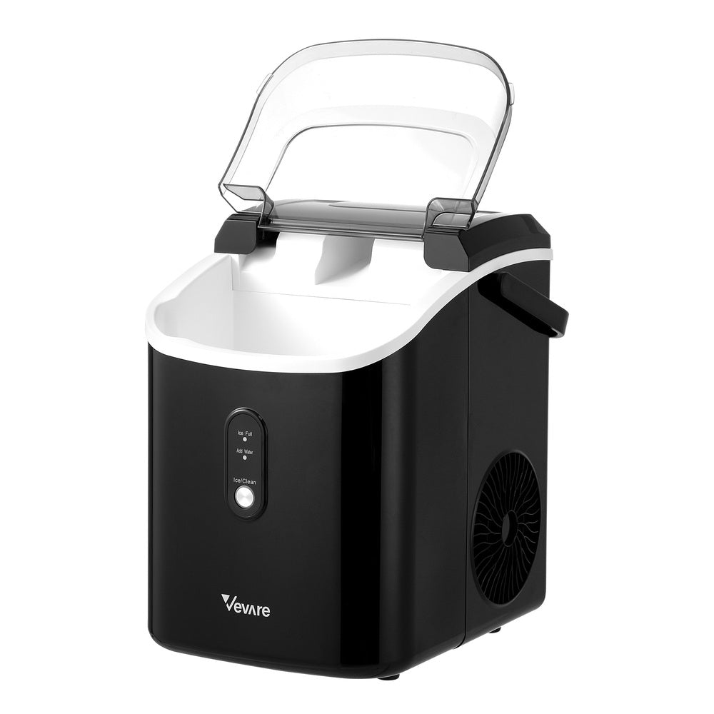 Vevare Nugget Portable Ice Maker with Ice Cube Scoop 15kg Black