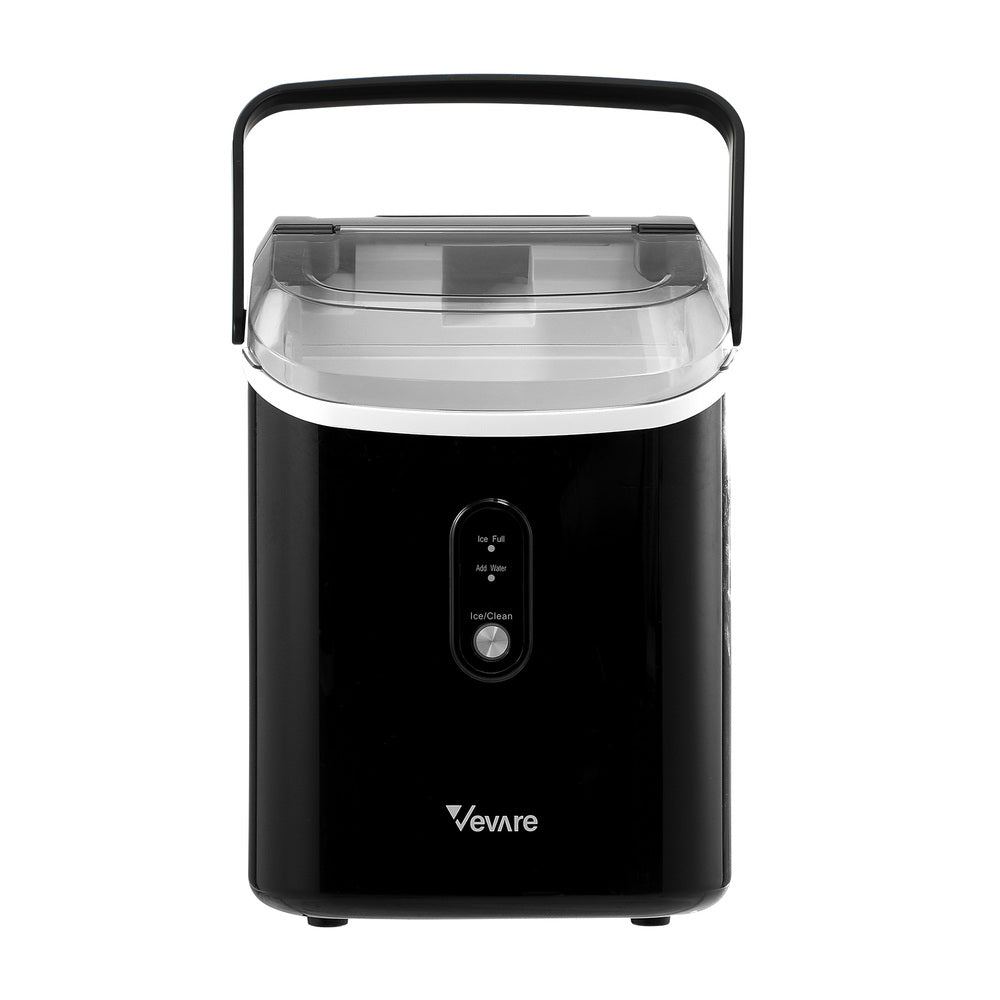 Vevare Nugget Portable Ice Maker with Ice Cube Scoop 15kg Black