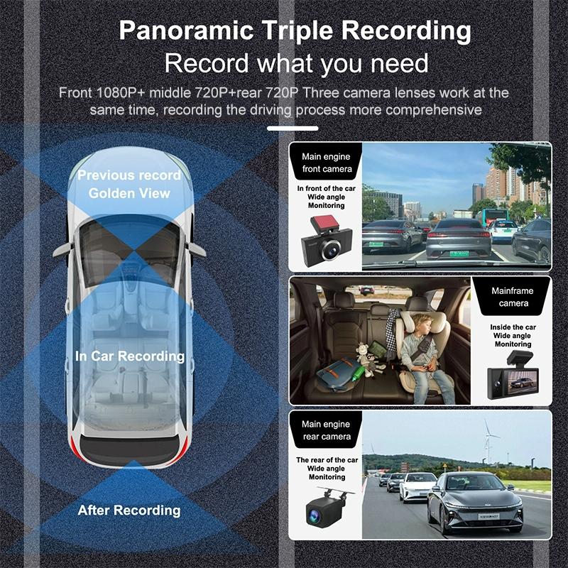 1080P Hd Triple Recording Car Recorder With Wifi & Mobile App-1915197708222730245