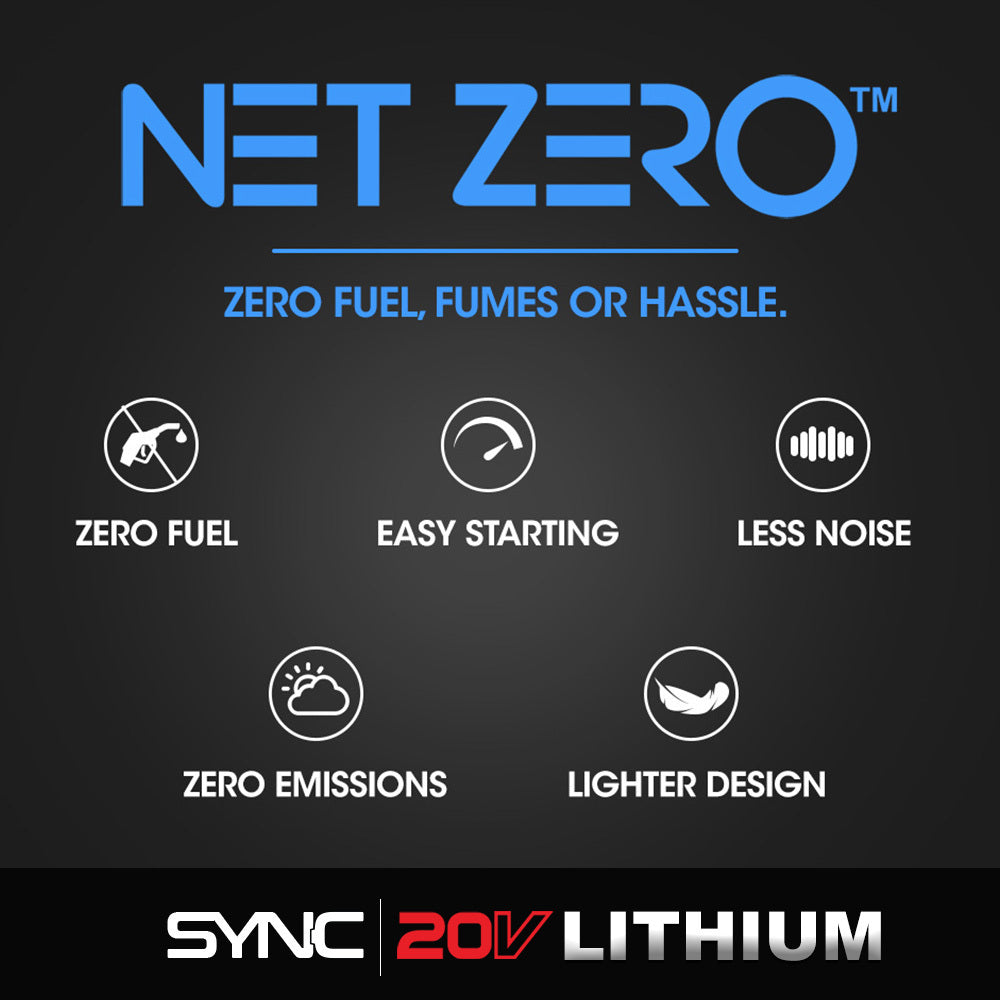 BAUMR-AG LN3 20V SYNC Cordless 2in1 Line Trimmer & Lawn Edger, with Battery and Charger Kit, Adjustable head, Guide Wheel