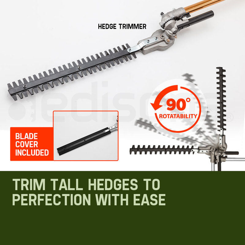 65CC Long Reach Pole Chainsaw Hedge Trimmer Pruner Chain Saw Tree Multi Tool