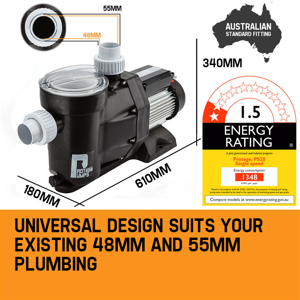 2.65HP Swimming Pool & Spa Water Pump - PS20