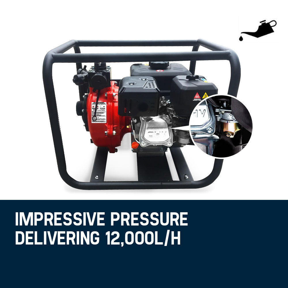 WARTON Petrol High Pressure Water Pump 8HP 4 Outlet for Irrigation and Fire Fighting - PRP-45P