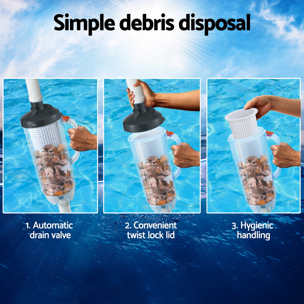 Aqua Buddy Pool Leaf Canister Cleaner Suction Catcher In-ground Swimming Pools