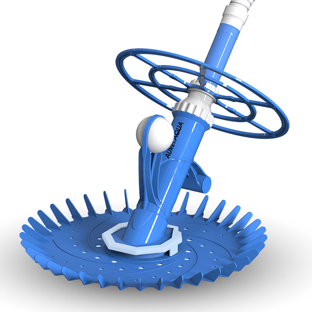 AURELAQUA Automatic Pool Cleaner, Flow-valve Suction Tech for Floors, Walls & Waterline
