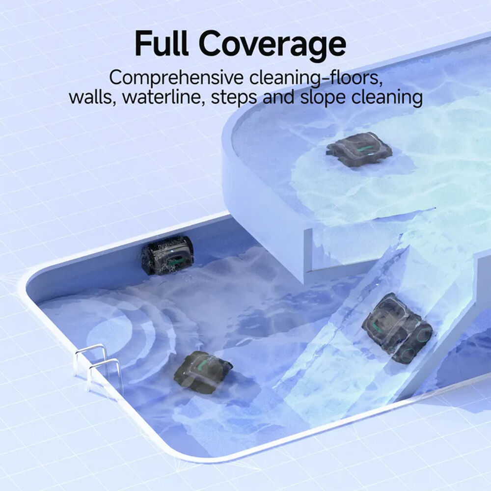 WYBOT C1 Cordless Robotic Pool Cleaner, with APP Control, Auto Vacuum Robot, Wall & Waterline Cleaning, Above Ground Inground up to 150sqm