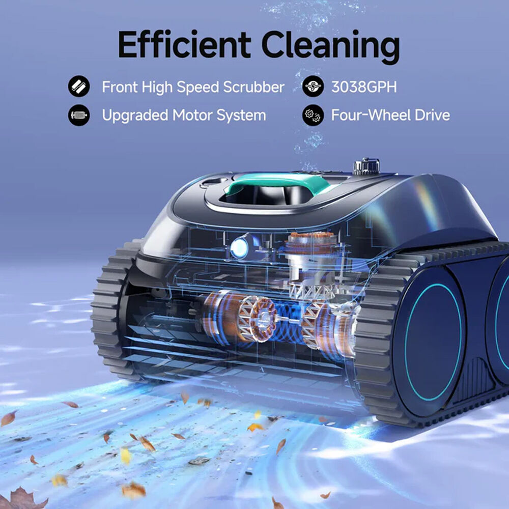 WYBOT C1 Cordless Robotic Pool Cleaner, with APP Control, Auto Vacuum Robot, Wall & Waterline Cleaning, Above Ground Inground up to 150sqm