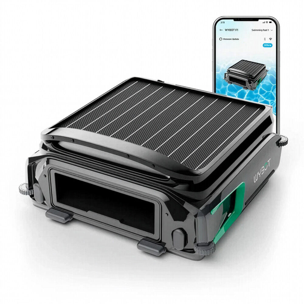 WYBOT F1 Solar Robotic Pool Skimmer, Large 7L Basket, APP Control and Customisable Route, Automatic Cleaner of Leaves and Fine Debris