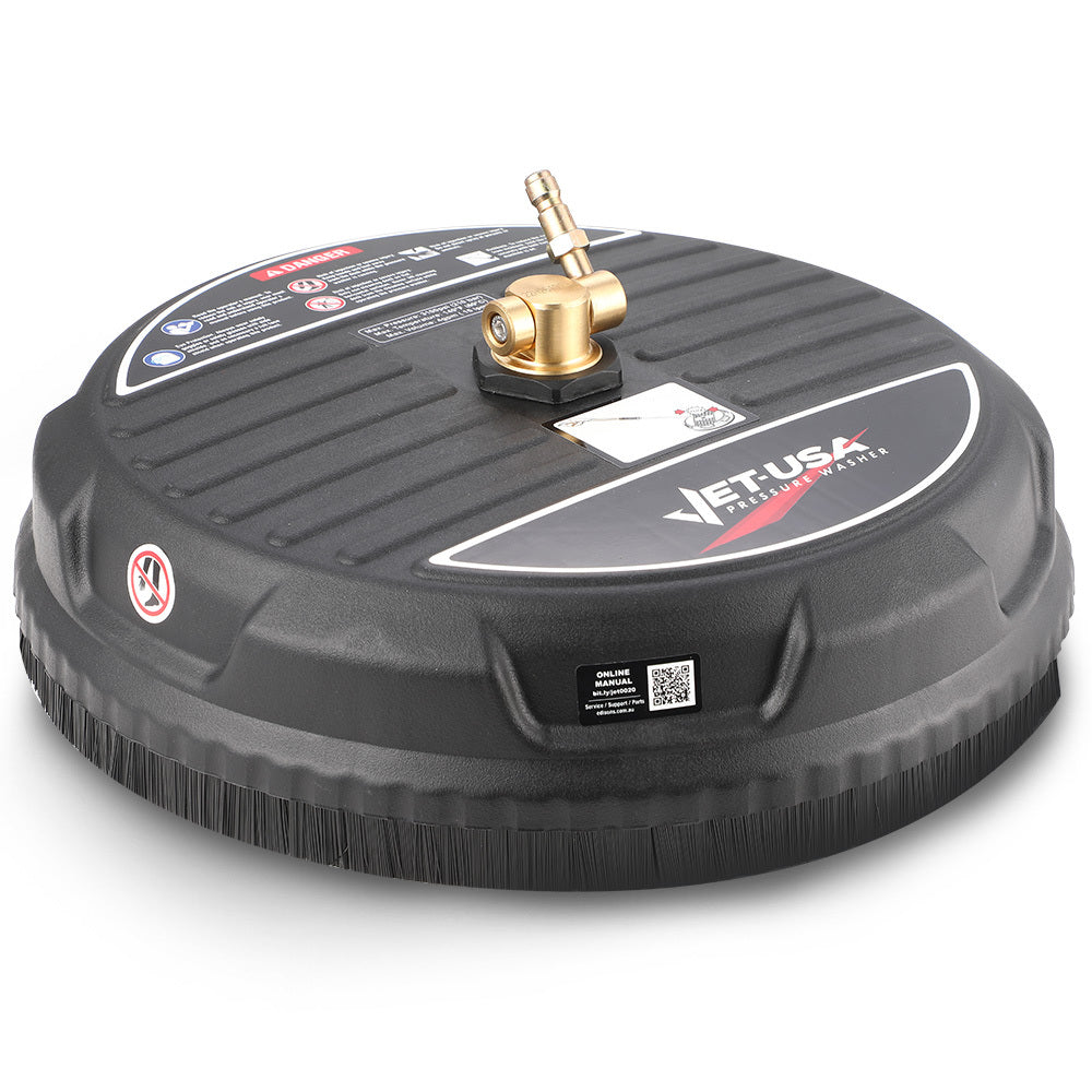 Jet-USA 15' Nylon Pressure Washer Surface Cleaner, 1/4' Fitting, For Concrete Driveway Patio Floor