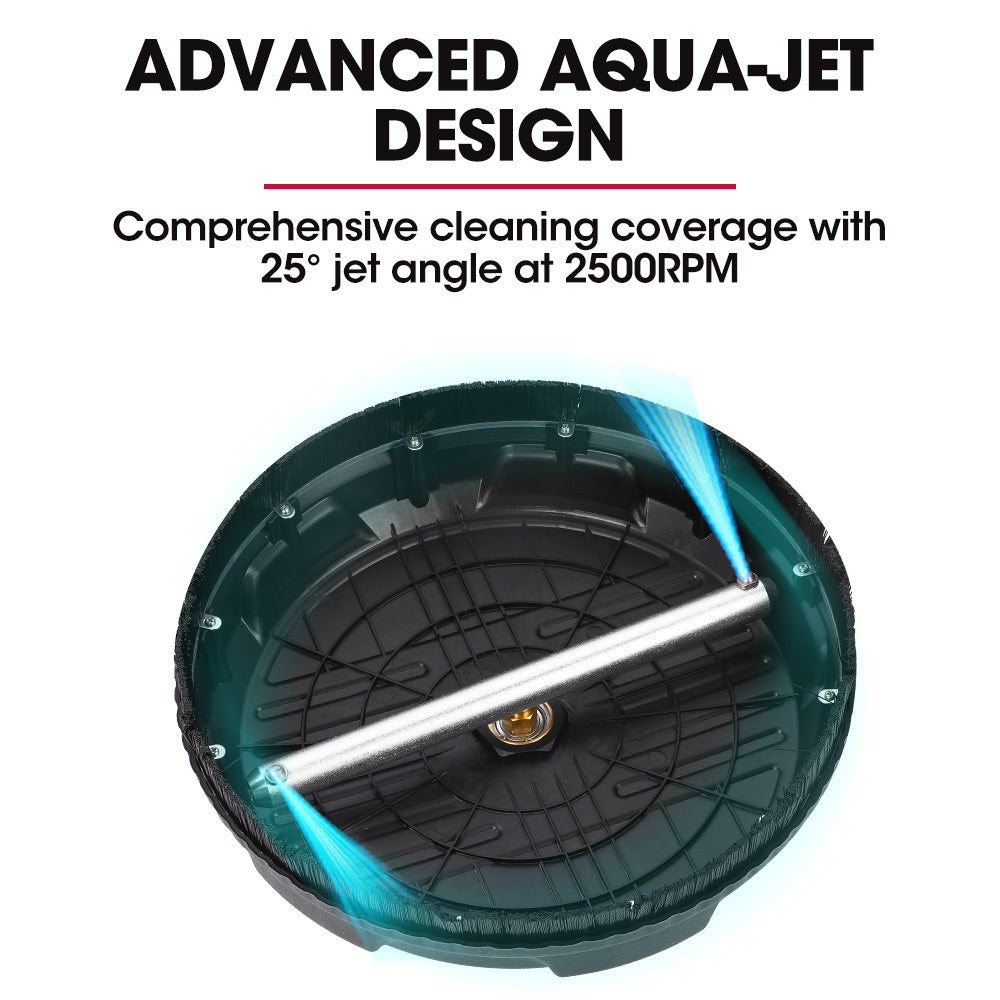 Jet-USA 15' Nylon Pressure Washer Surface Cleaner, 1/4' Fitting, For Concrete Driveway Patio Floor