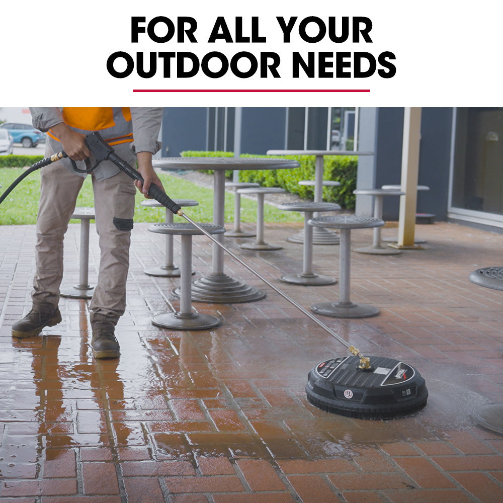 Jet-USA 15' Nylon Pressure Washer Surface Cleaner, 1/4' Fitting, For Concrete Driveway Patio Floor