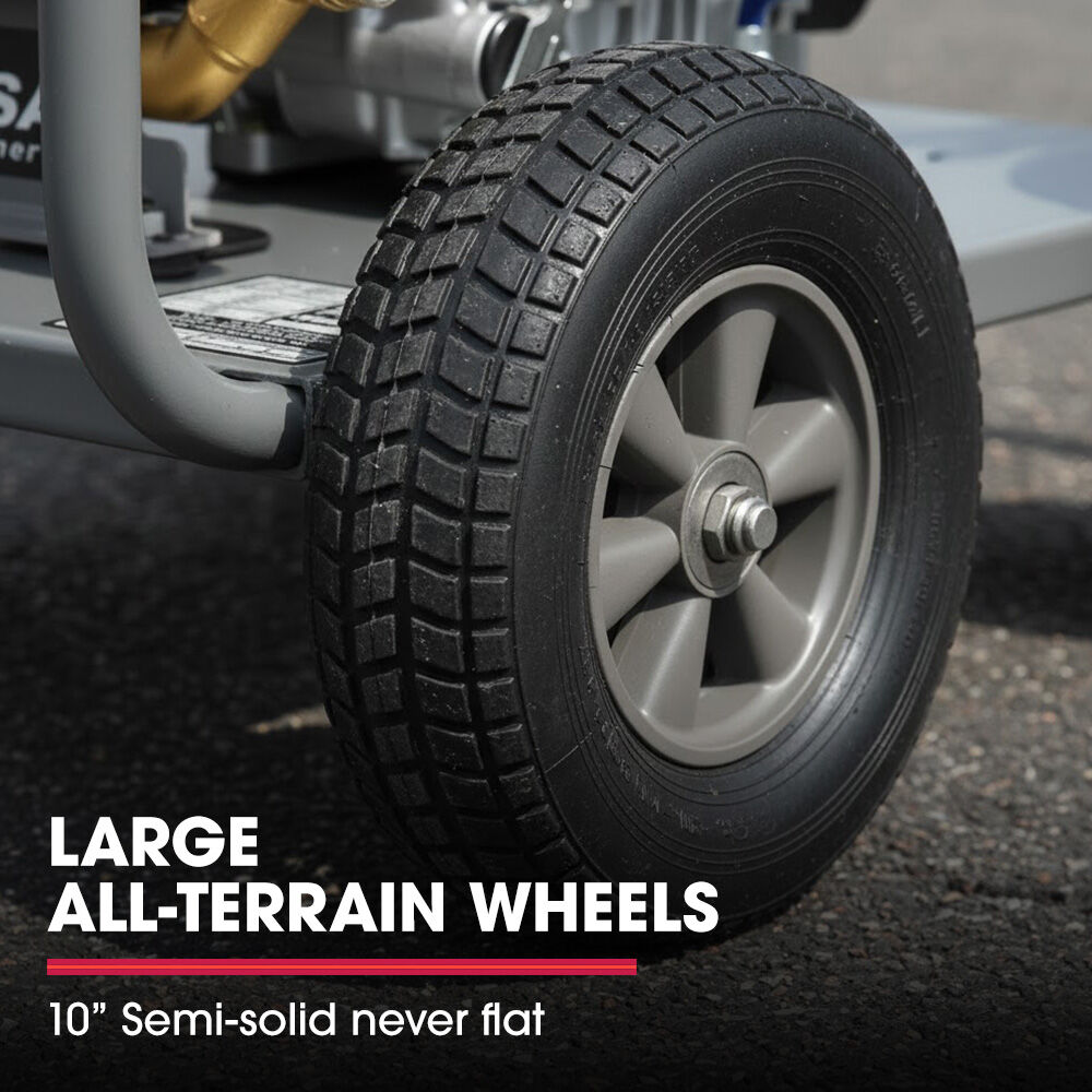 JET-USA Commercial Diesel High-Pressure Washer Cleaner, Electric Start 10hp 418cc, 15m Steel Braided Hose, Adjustable Triplex Pump - DX800