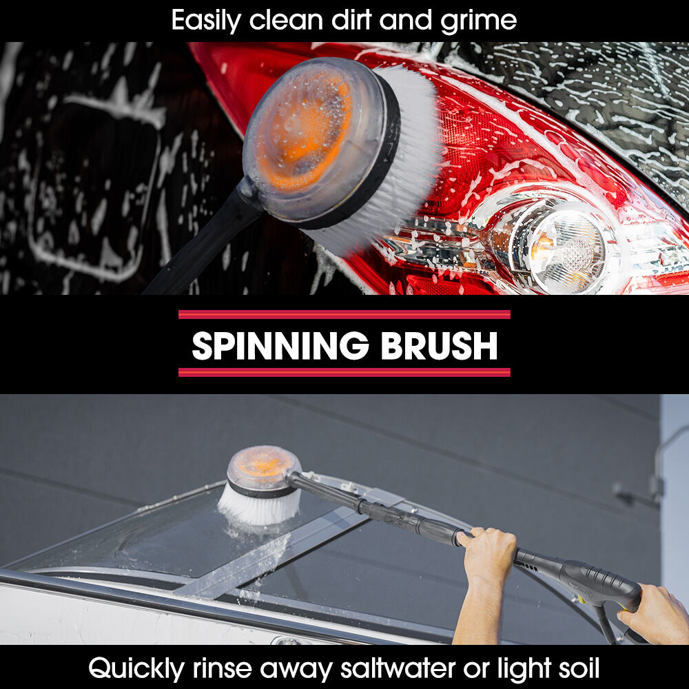 JET-USA RX550 Electric High Pressure Washer 3500PSI Ultimate Pack, 5 Nozzles, Spin & Wheel Brush, Deck Cleaner, Turbo Head, Angled Lance, 30M Hose Reach