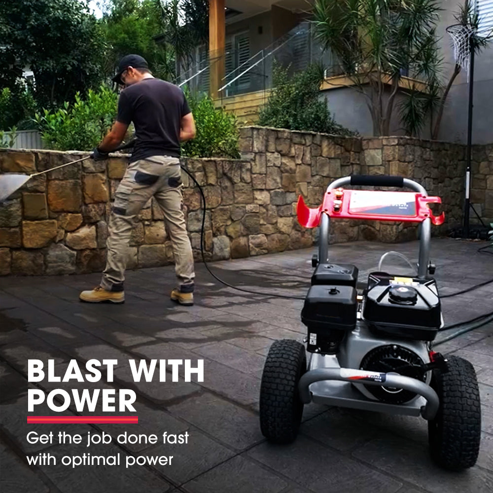 Jet-USA 4800PSI Petrol High Pressure Cleaner Washer w/ 30m Hose Reach and Drain Cleaner - TX770