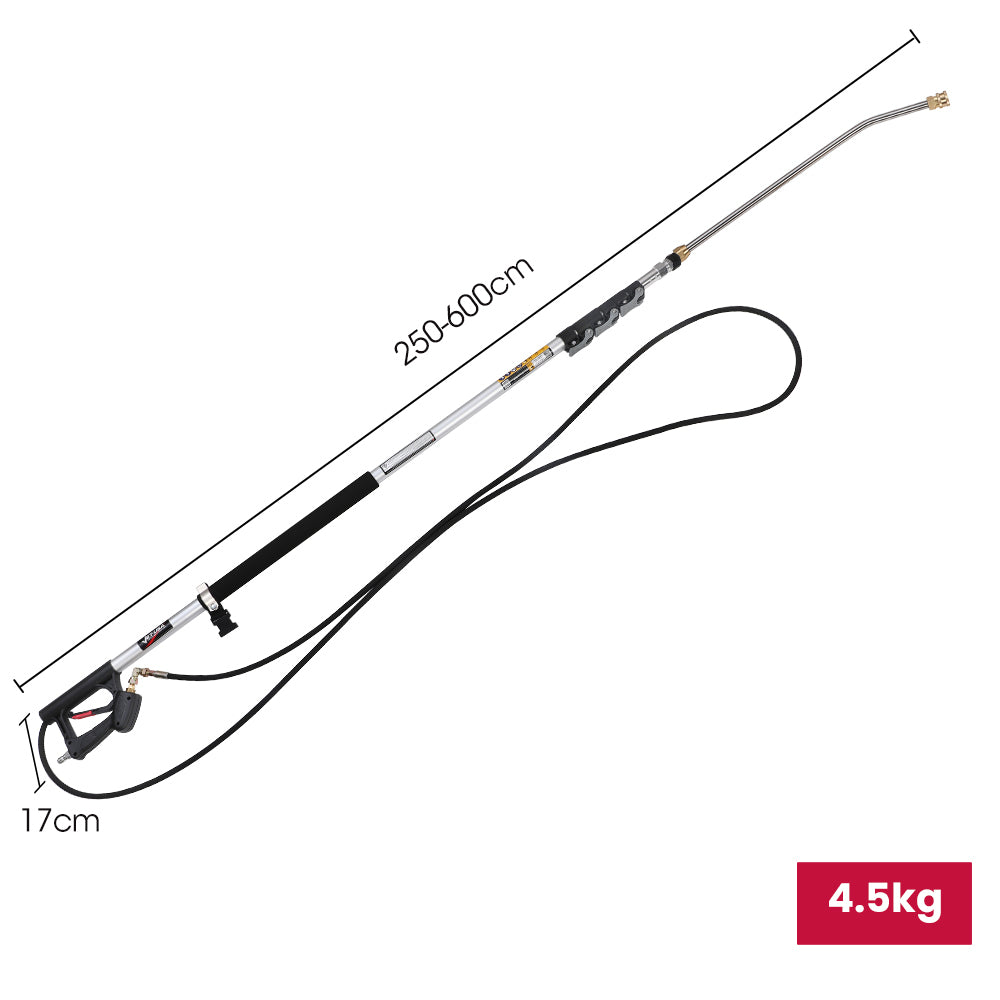 Jet-USA 4000PSI 5.5M Long Telescopic Universal Pressure Washer Cleaner Pole Wand Extension Lance