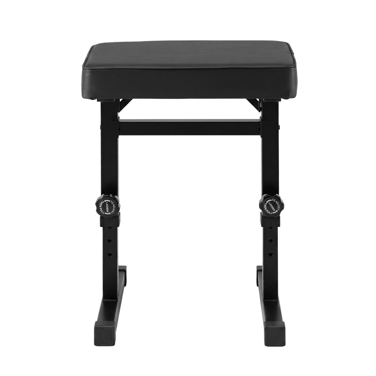 Alpha Piano Bench Adjustable Seat Heavy Duty H-Shape Piano Stool Black